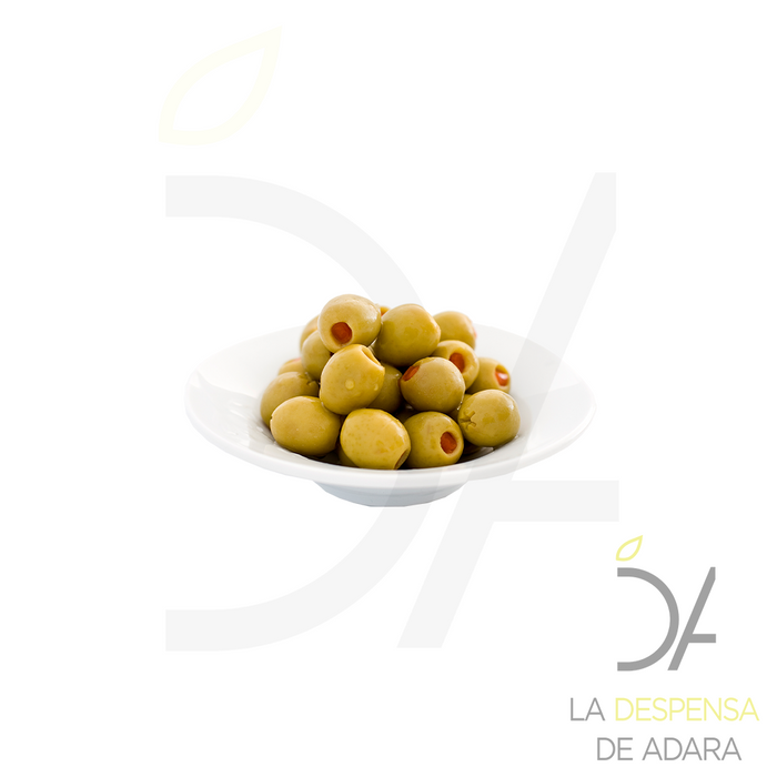 Olives Vertes Farcies au Piment (Fût) 500grs -Masters-
