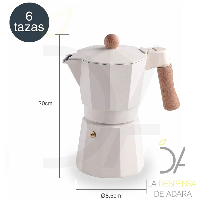 Espresso Coffee Maker TRENTO WHITE 6 Cups 